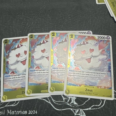 4x One Piece Zeus R Rare OP11-106 A Fist of Divine Speed English