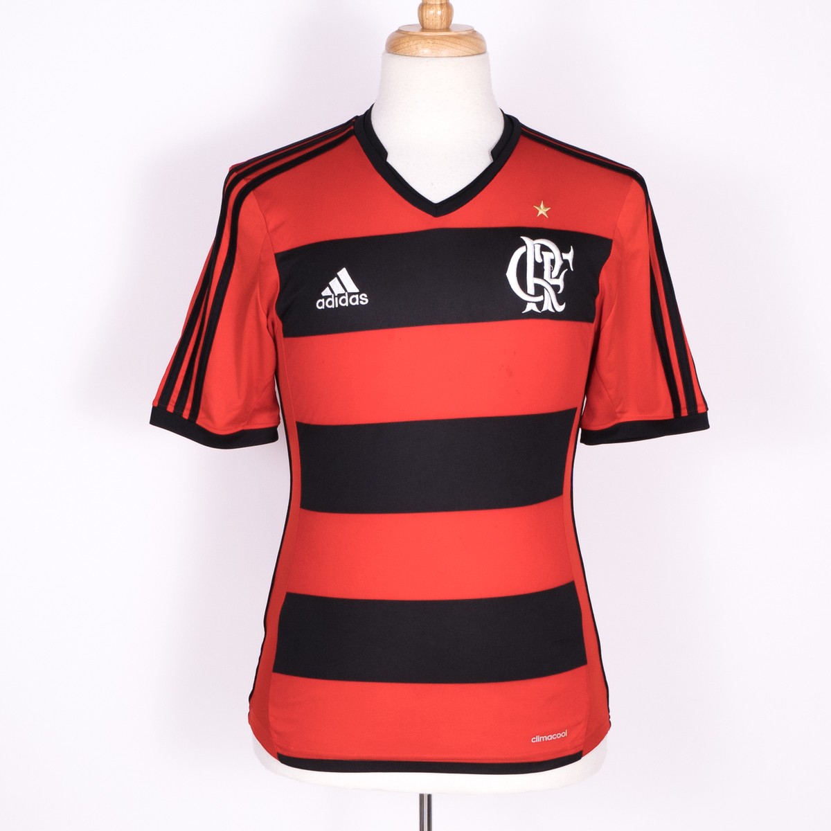 Adidas CRF Peugeot Brazil Flamengo Soccer Jersey Red/Black Men's S