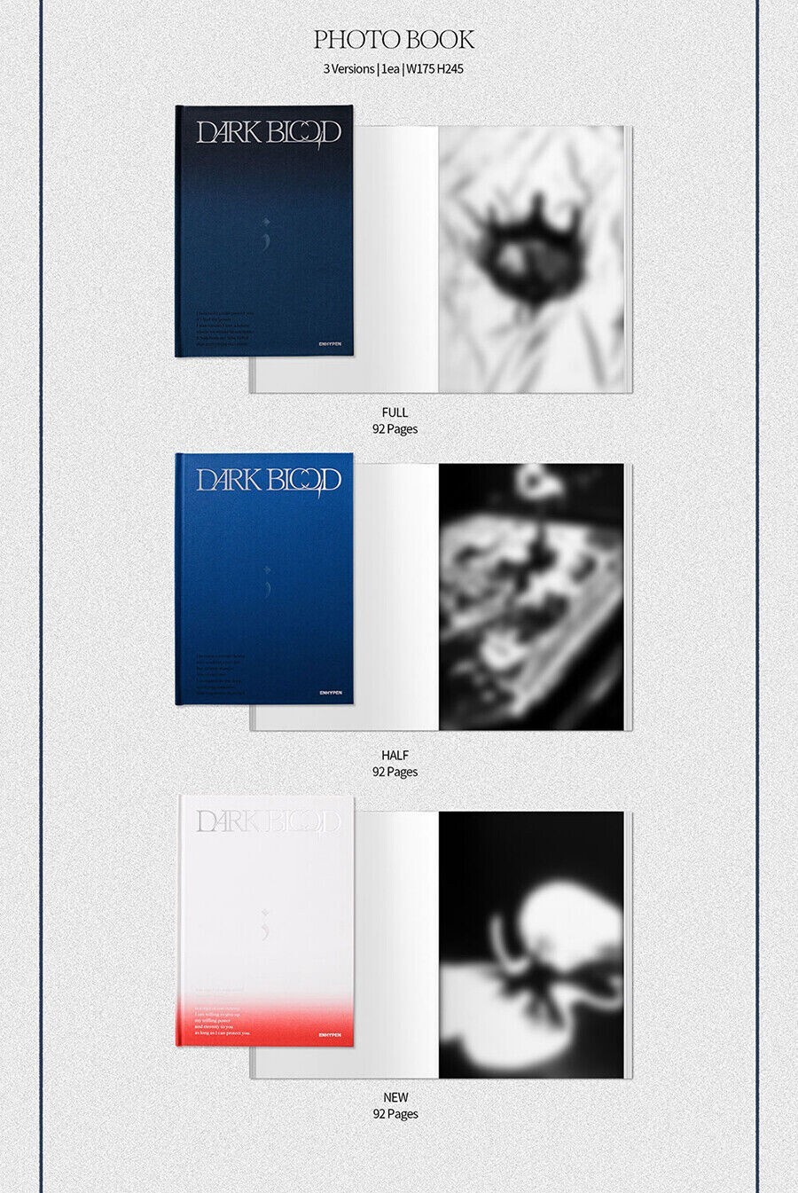 ENHYPEN [DARK BLOOD] Album 3 Ver SET/3CD+3 Photo Book+9 Card+3