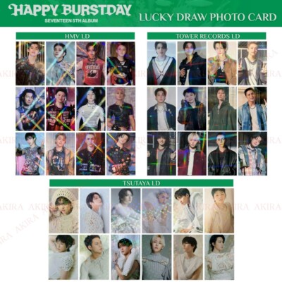 SEVENTEEN 5th ALBUM HAPPY BURSTDAY LUCKY DRAW PHOTO CARD HMV TR