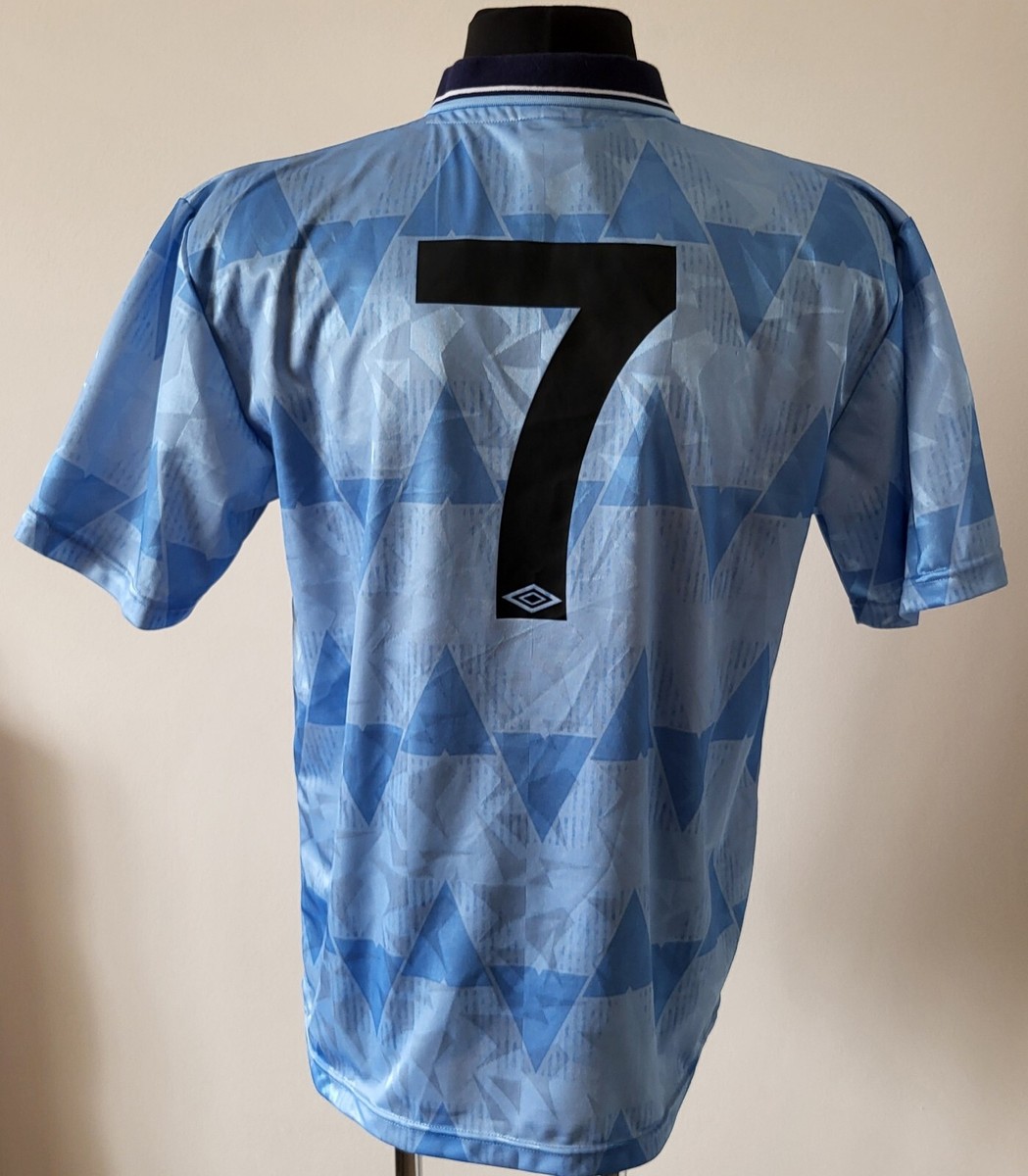 Manchester City 1989 - 1991 Home football Umbro Score Draw shirt