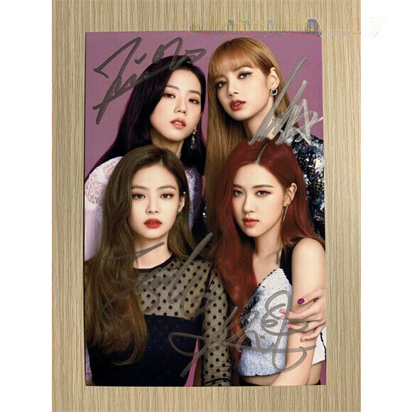 BLACKPINK LISA Jennie ROSE Jisoo Hand 4*6 Signed Autographed Photo