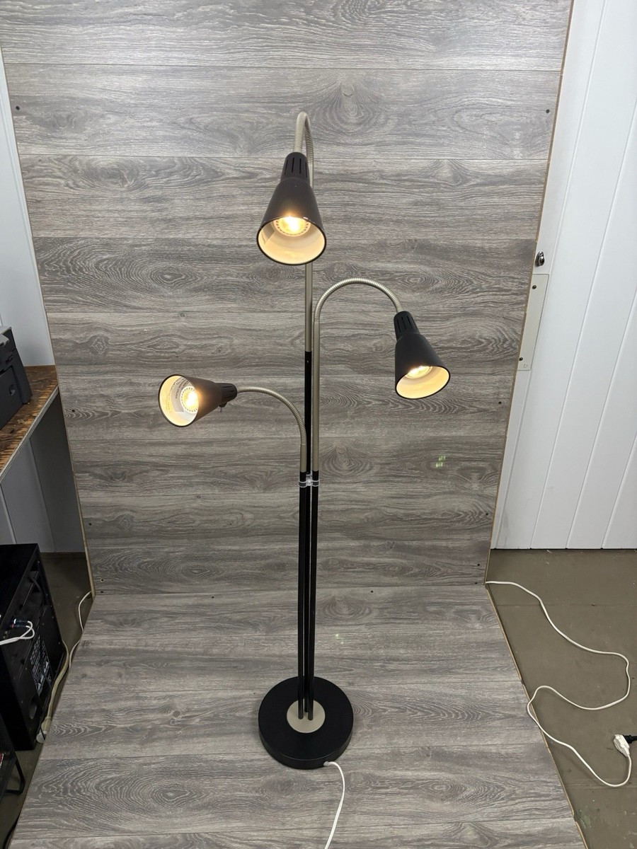 Vintage Ikea Kvart Gooseneck Floor Reading Lamp Light Flexible