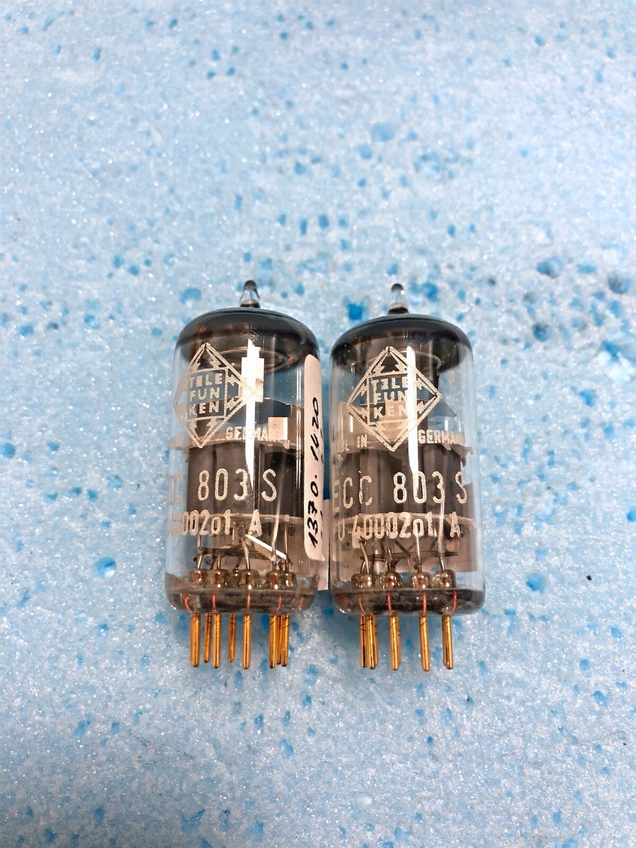 Telefunken ECC803S 12ax7 E83CC ec83 Gold Pins NOS NIB Matched Pair