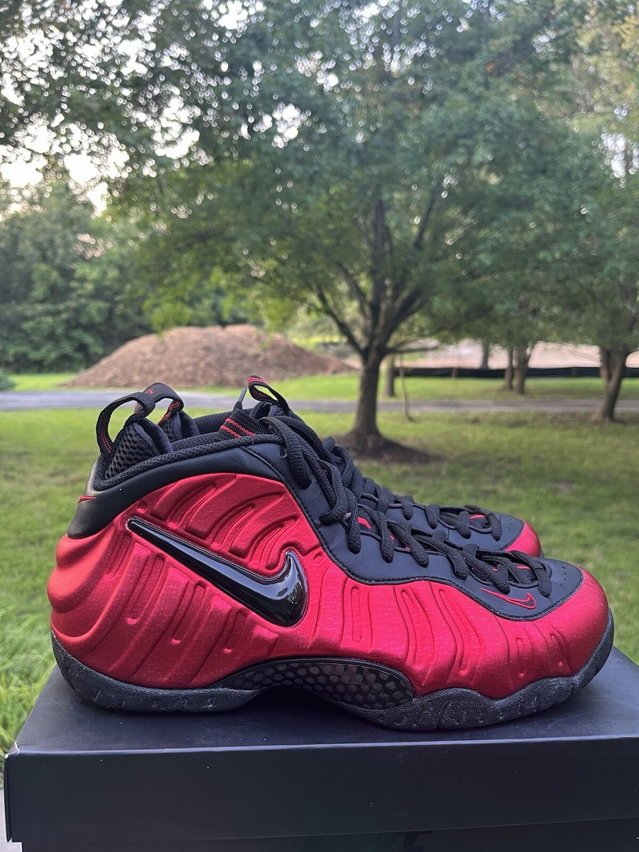 Nike Foamposite Pro University Red Black Sz 10.5 DS Chicago Bulls