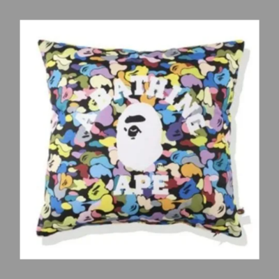 BAPE Multi camo college logo pillow cushion A Bathing Ape | eBay