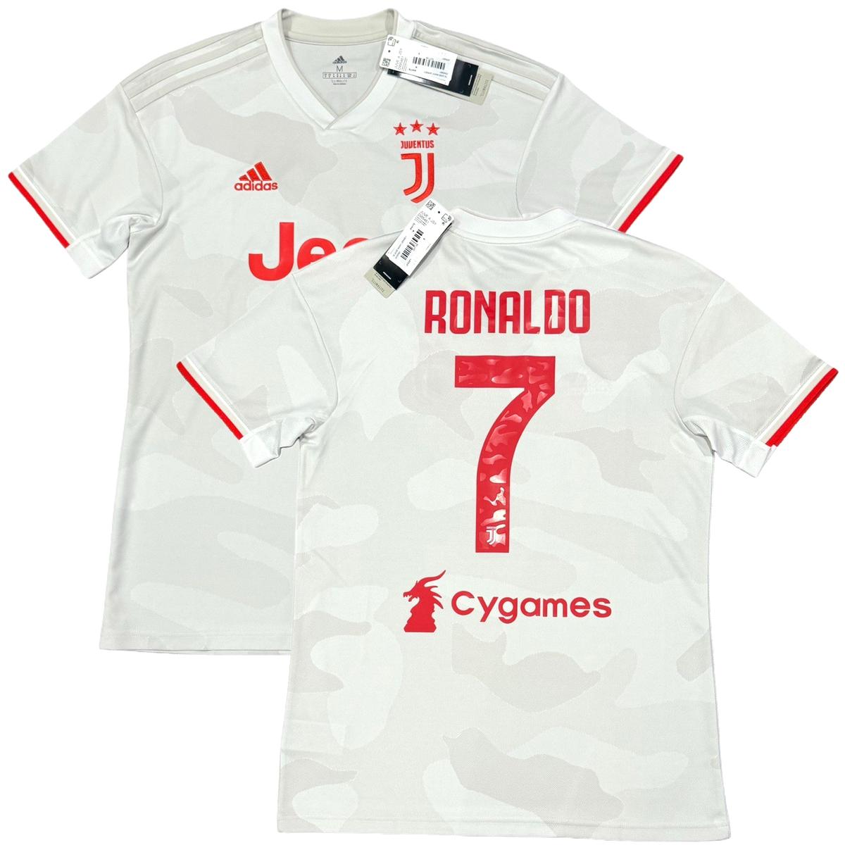 2019/20 Juventus Away Jersey #7 Ronaldo Medium Adidas Cygames CR7