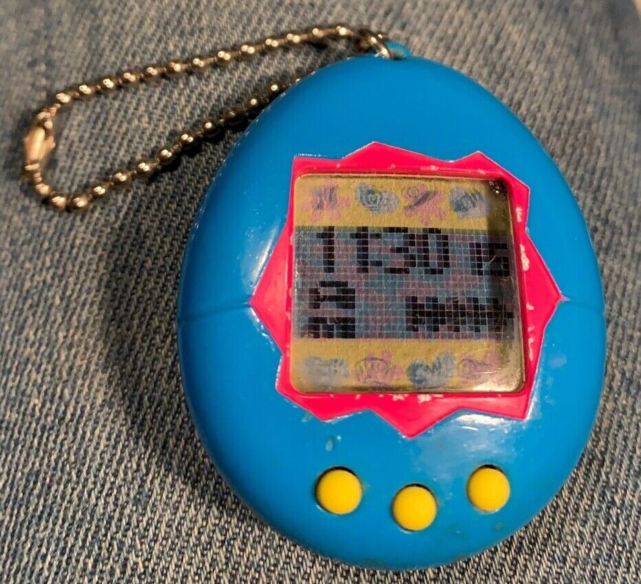 Vintage 1997 Blue Generation 1 Tamagotchi by Bandai - Tested Works
