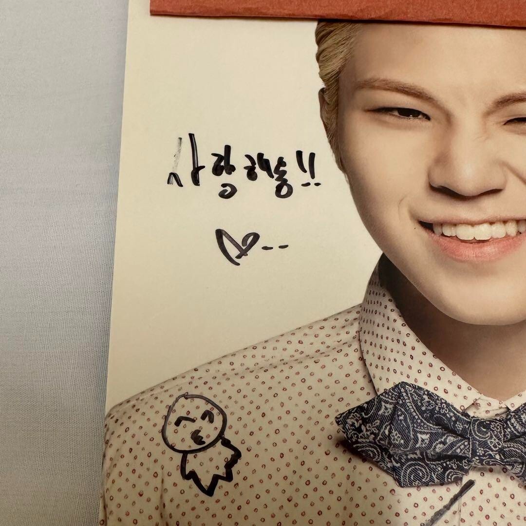 Seventeen Woozi autographed signed Postcard 17 CARAT Signing event