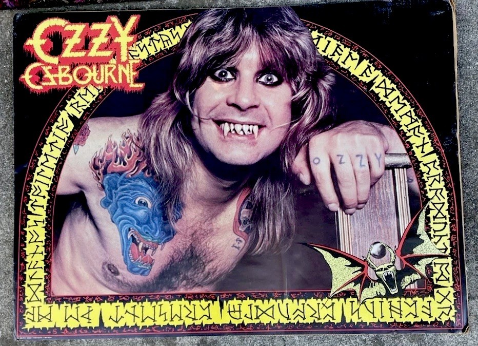 ORIGINAL OZZY OSBOURNE 1982 SPEAK OF THE DEVIL PROMO POSTER RARE