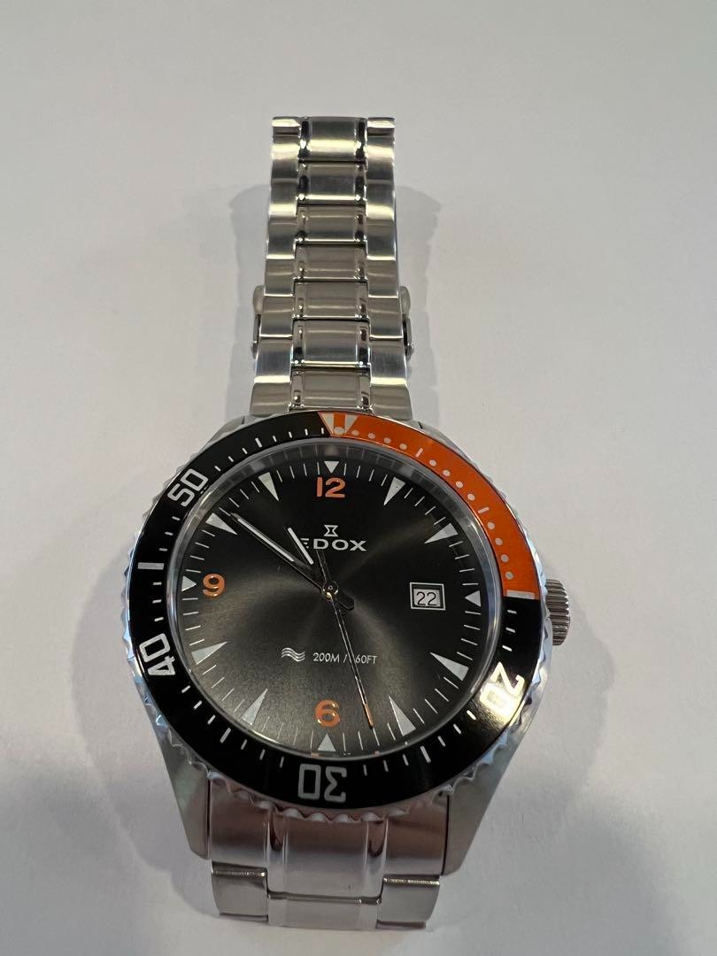 Edox C1 Diver 53016 Quartz Stainless Black Dial Men's Watch Pre