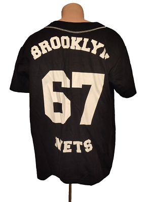 Adidas Originals Shirt NBA Jacket Mens Button Top Brooklyn Nets 67