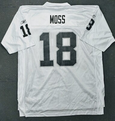 Randy MOSS Oakland Raiders Reebok On Field Jersey #18 Mens XL