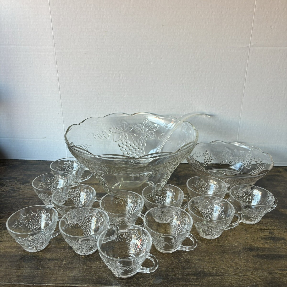 27 Piece Vintage Design Punch Set Anchorglass Anchor Hocking Glass