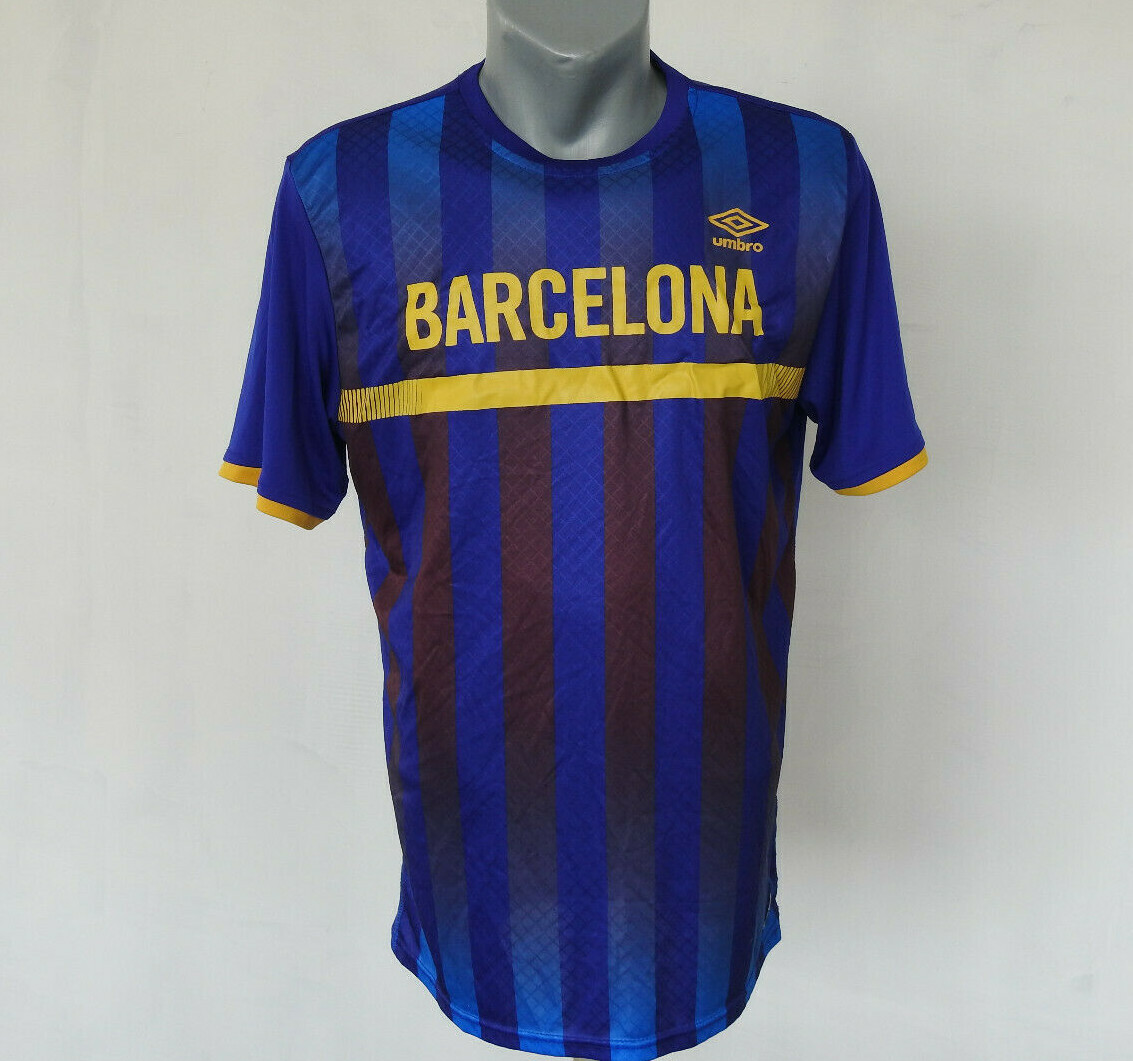 Barcelona Umbro Jersey Blue Size L T-Shirt Soccer Football Kit