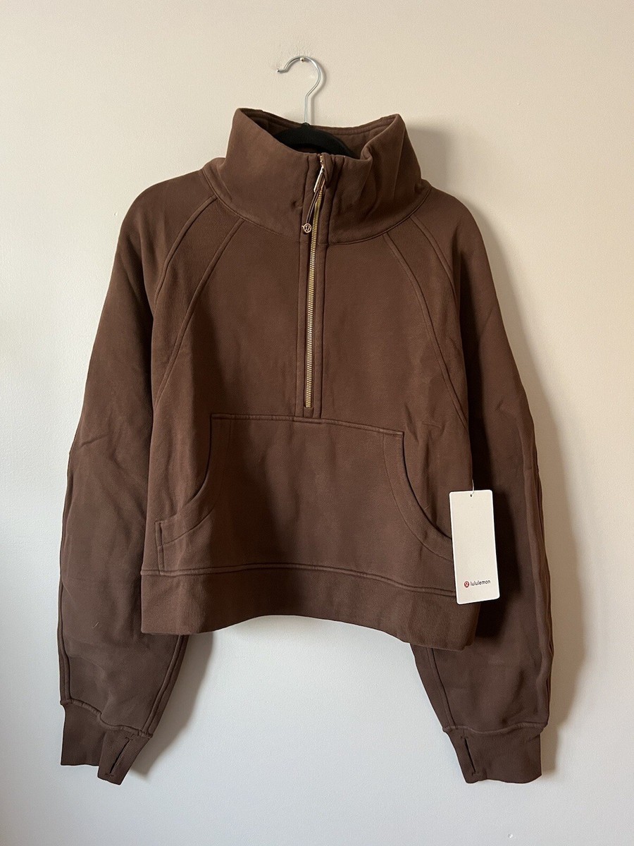 Lululemon Scuba Oversized Funnel Neck 1/2 Half Zip Java Gold NWT