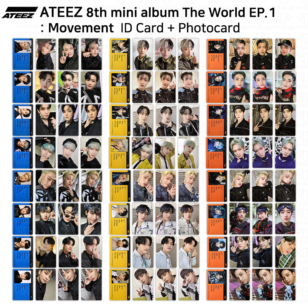ATEEZ 8th Mini Album The World EP.1 : Movement Official ID card