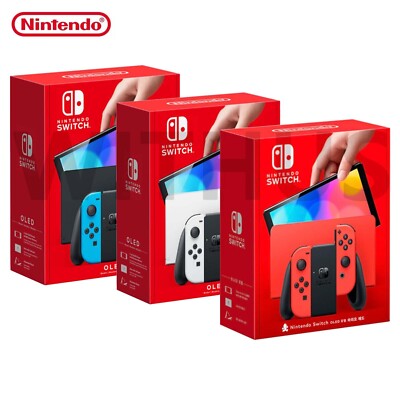 Nintendo Switch OLED Model Handheld Console 64GB - White / Neon