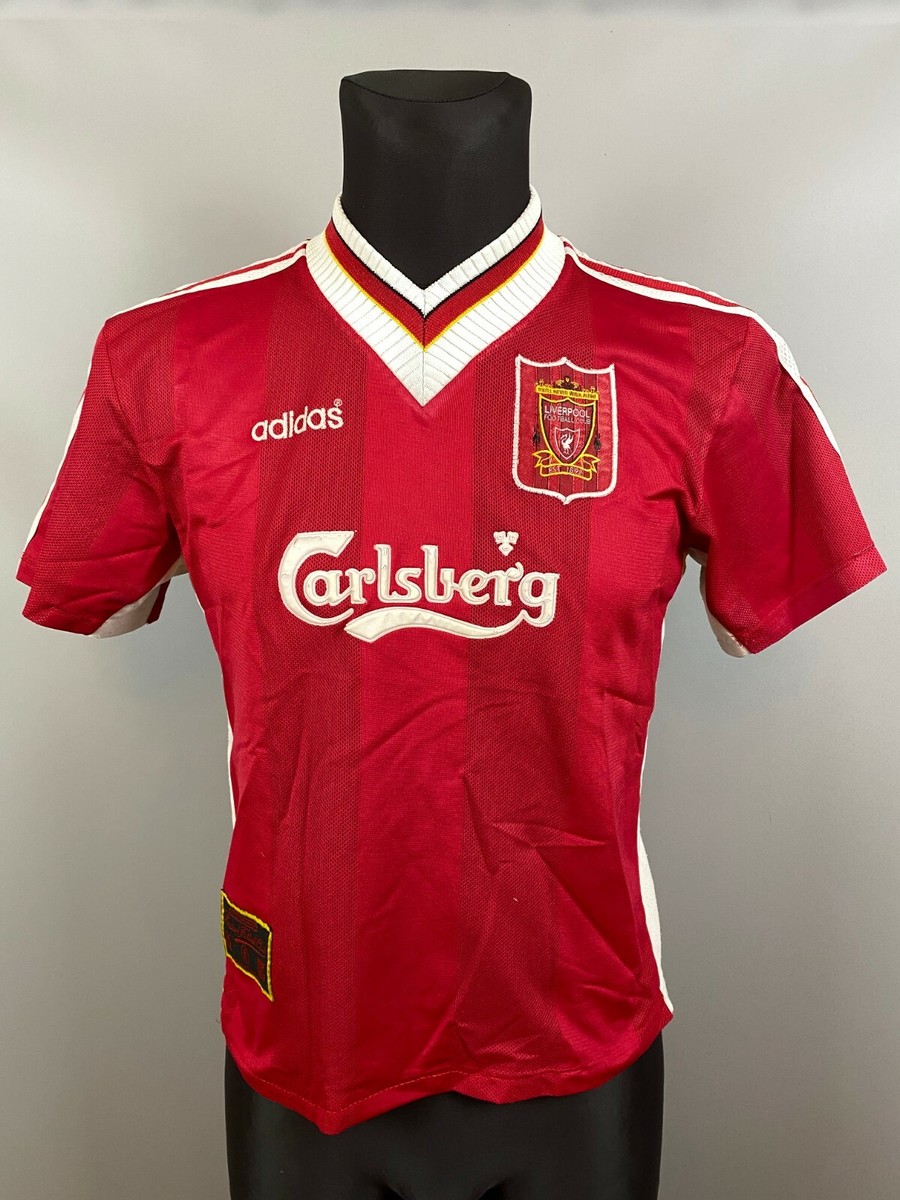 LIVERPOOL 1995 1996 HOME SHIRT FOOTBALL SOCCER JERSEY ADIDAS BOYS