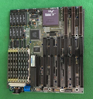 Vintage Intel 486SX-33 MHz Motherboard With RAM____PLEASE READ