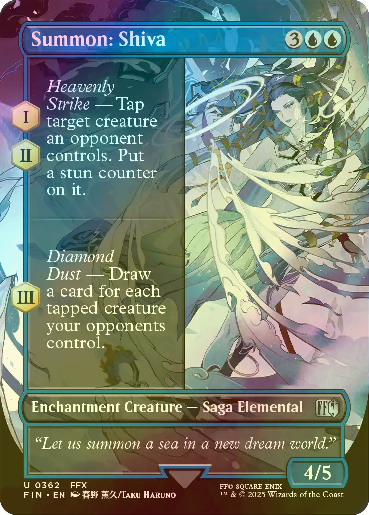 MTG FOIL Summon: Shiva (Full Art ) English | eBay