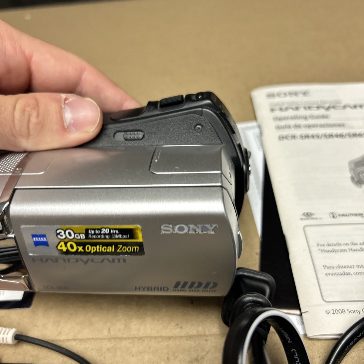 Sony DCR-SR45 Handycam Digital Video Camcorder 40x/30GB Tested No