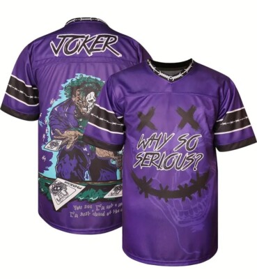 Design Joker Why So Serious Football Jersey Hip Hop Party Workout