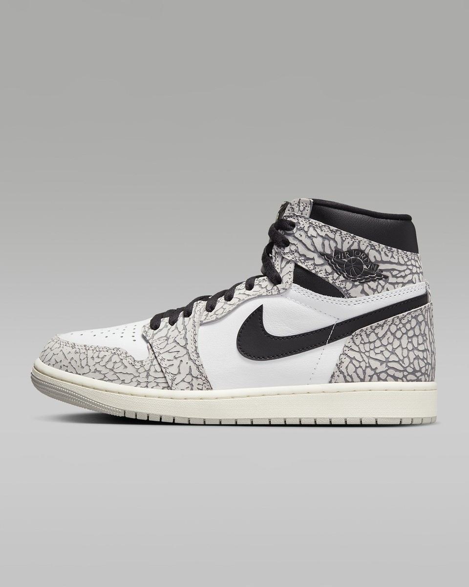 Nike Air Jordan 1 Retro High OG White Cement Tech Grey Muslin