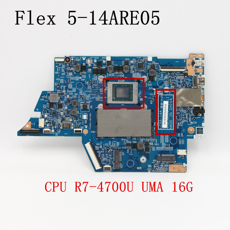 For Lenovo ideapad Flex 5-14ARE05 Motherboard CPU R7-4700 RAM 16G