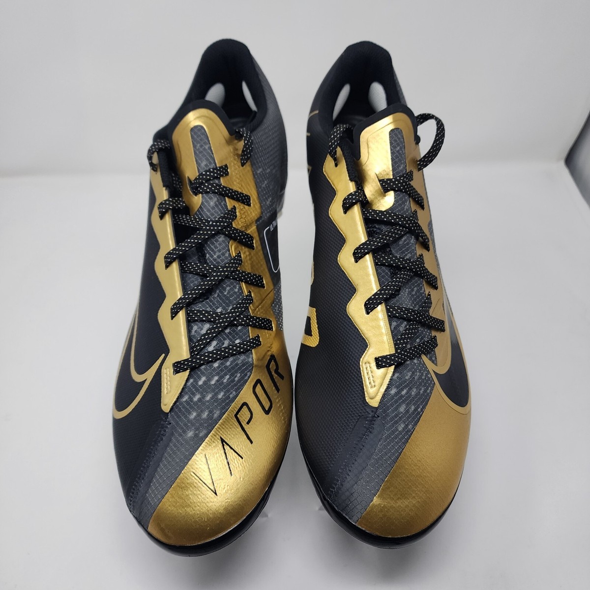 Nike Baseball Cleats Mens 15 Black Metallic Gold React Vapor