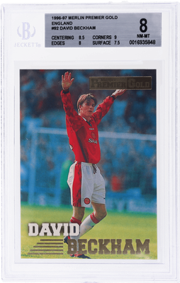 1996 Merlin Premier Gold David Beckham #92 BGS 8 | eBay