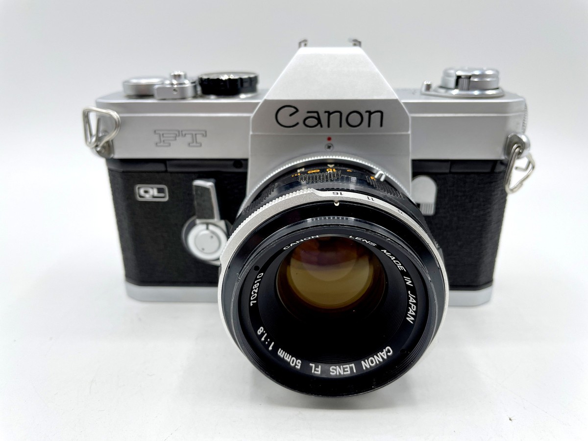 Canon FT QL 35mm Film Camera With 50mm f/1.8 Lens - Black or