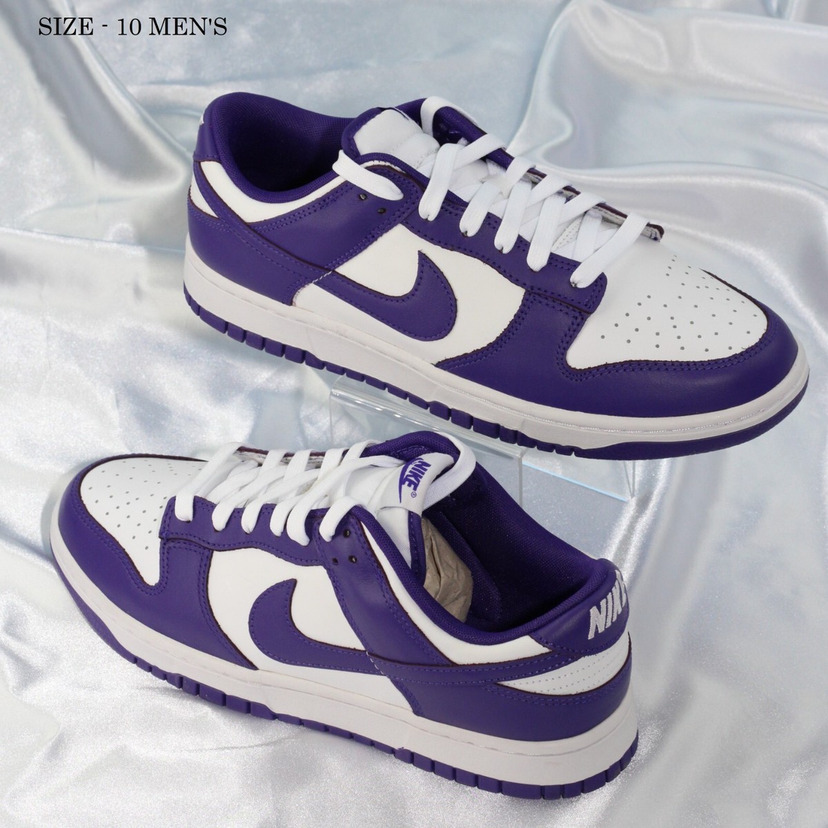 Size 10M - Nike Dunk Low Championship Court Purple White Low Top