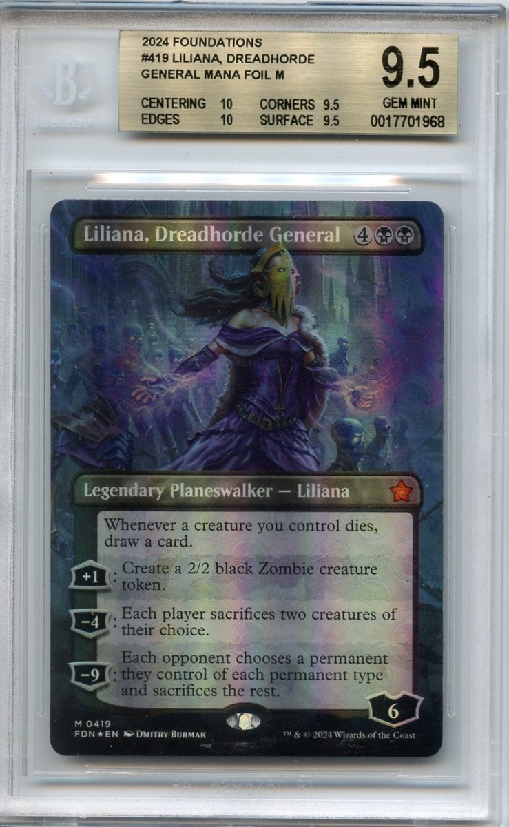 2024 LILIANA DREADHORDE MANA FOIL 419 GEM MINT BGS 9.5 (10, 9.5