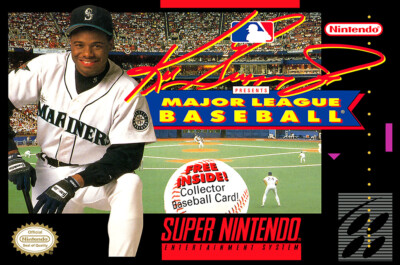 Ken Griffey Jr. Major League Baseball SNES BOX ART POSTER MADE IN
