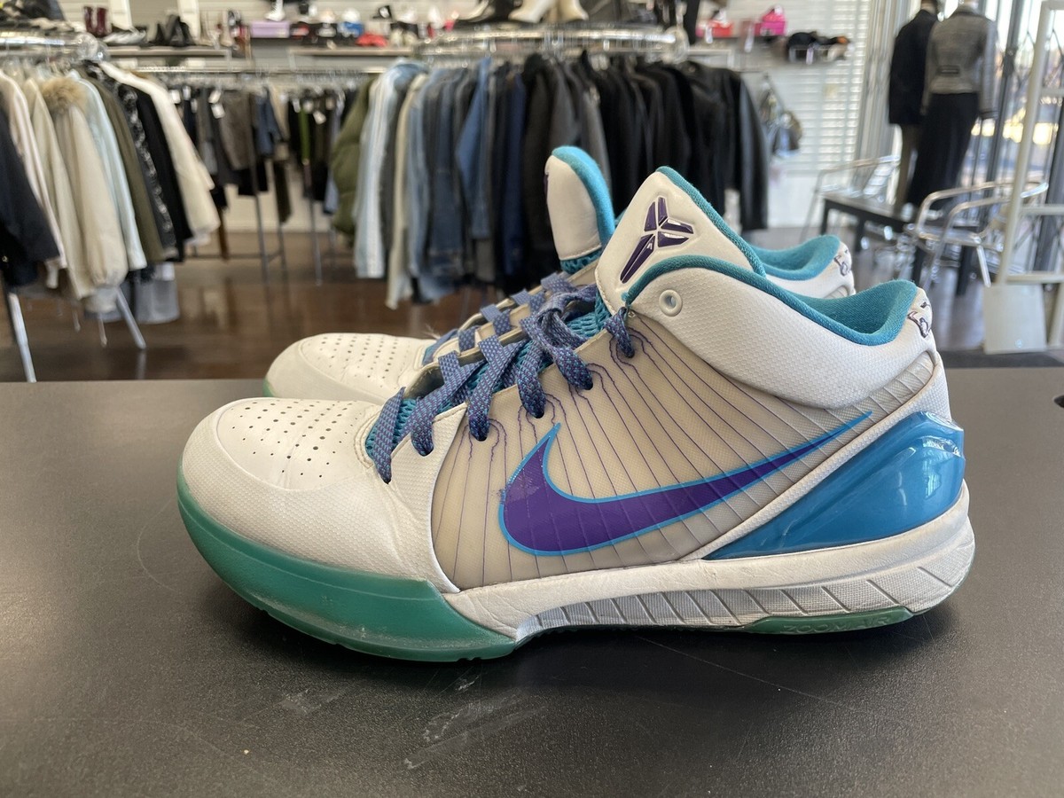 Nike Zoom Kobe 4 Protro Draft Day Hornets Size 10 AV6339 100 BLUE