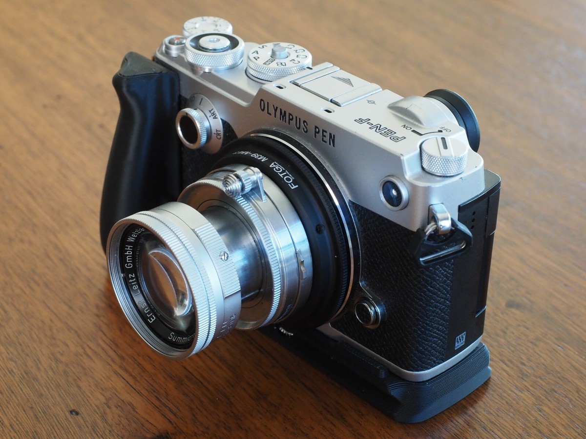 Olympus Pen-F Digital Hand Grip with Arca Swiss - Camera and lens