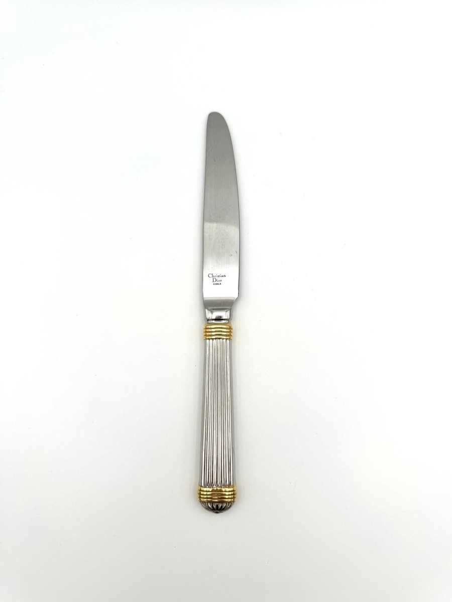 Christian Dior Gaudron Stainless/ Gold - (4) 5 Piece Estate