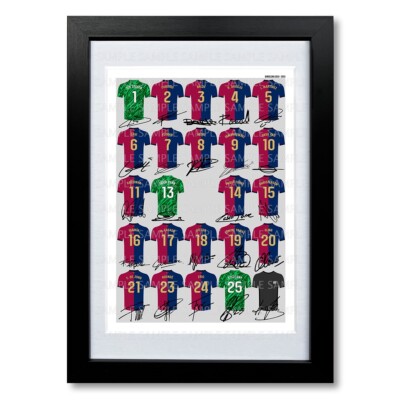 BARCELONA 2024-2025 SQUAD TEAM SIGNED POSTER PRINT PHOTO 24/25