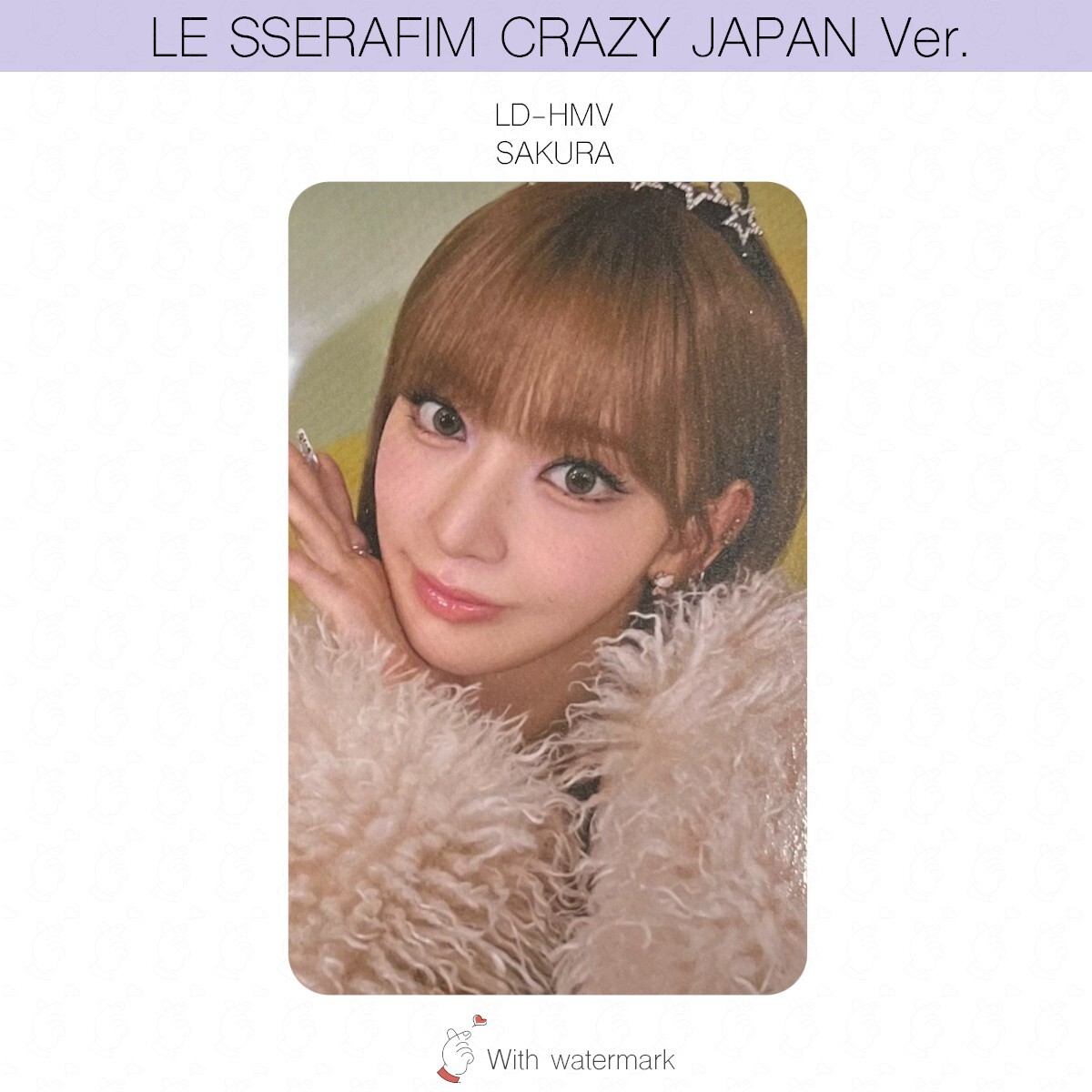 LE SSERAFIM CRAZY JAPAN ver. ALBUM POB LUCKY DRAW PHOTOCARD