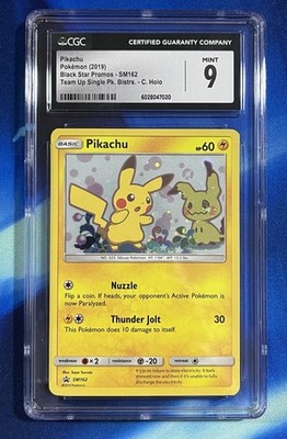 ピカチュウ ミミッキュ 英語版 PROMO SM162 PSA9 ピカチュウ
