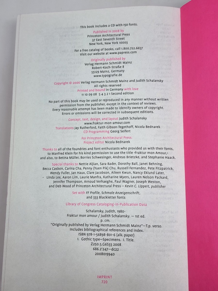 Fraktur Mon Amour by Judith Schalansky (2008, Hardcover) + CD (150