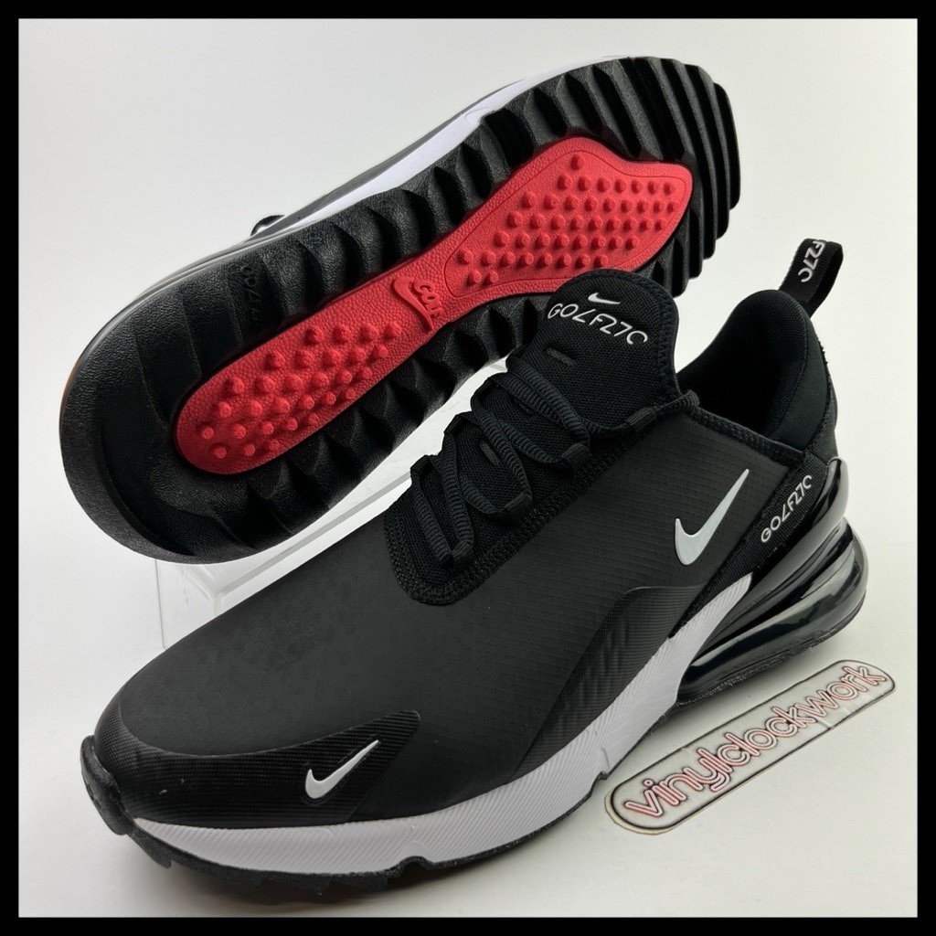 Nike Air Max 270 G Golf Shoes Black White Men's Size 11.5