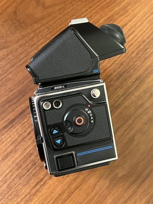 Hasselblad 203FE Film Camera Body Chrome w/PM5 Acute-Matte D