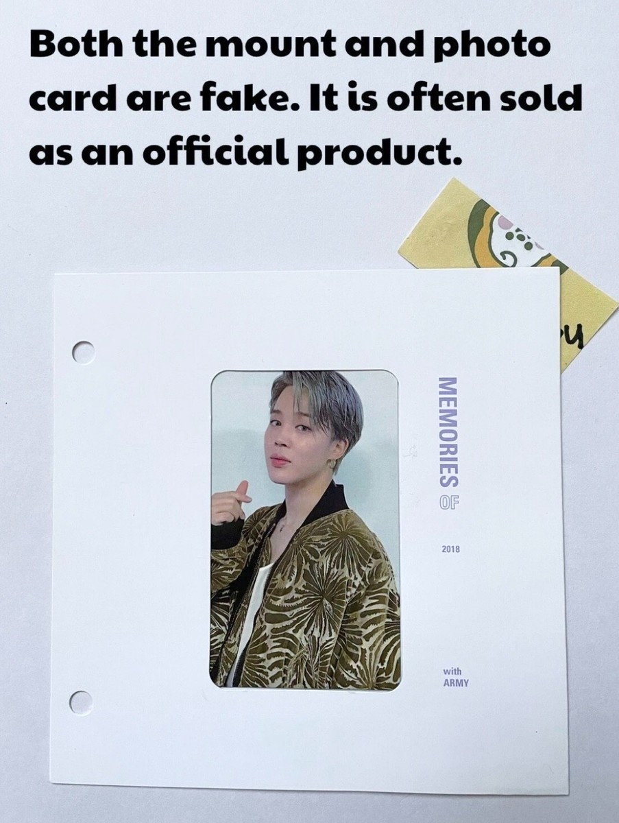 BTS JIMIN MEMORIES OF 2018 Official Photocard With mount Blu-ray