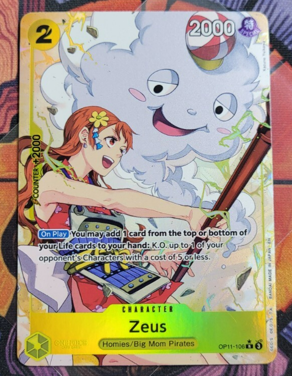 Zeus OP11-106 Nami Alternate Art One Piece Card English A Fist of