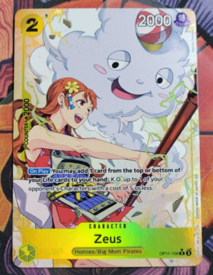 Zeus OP11-106 Nami Alternate Art One Piece Card English A Fist of