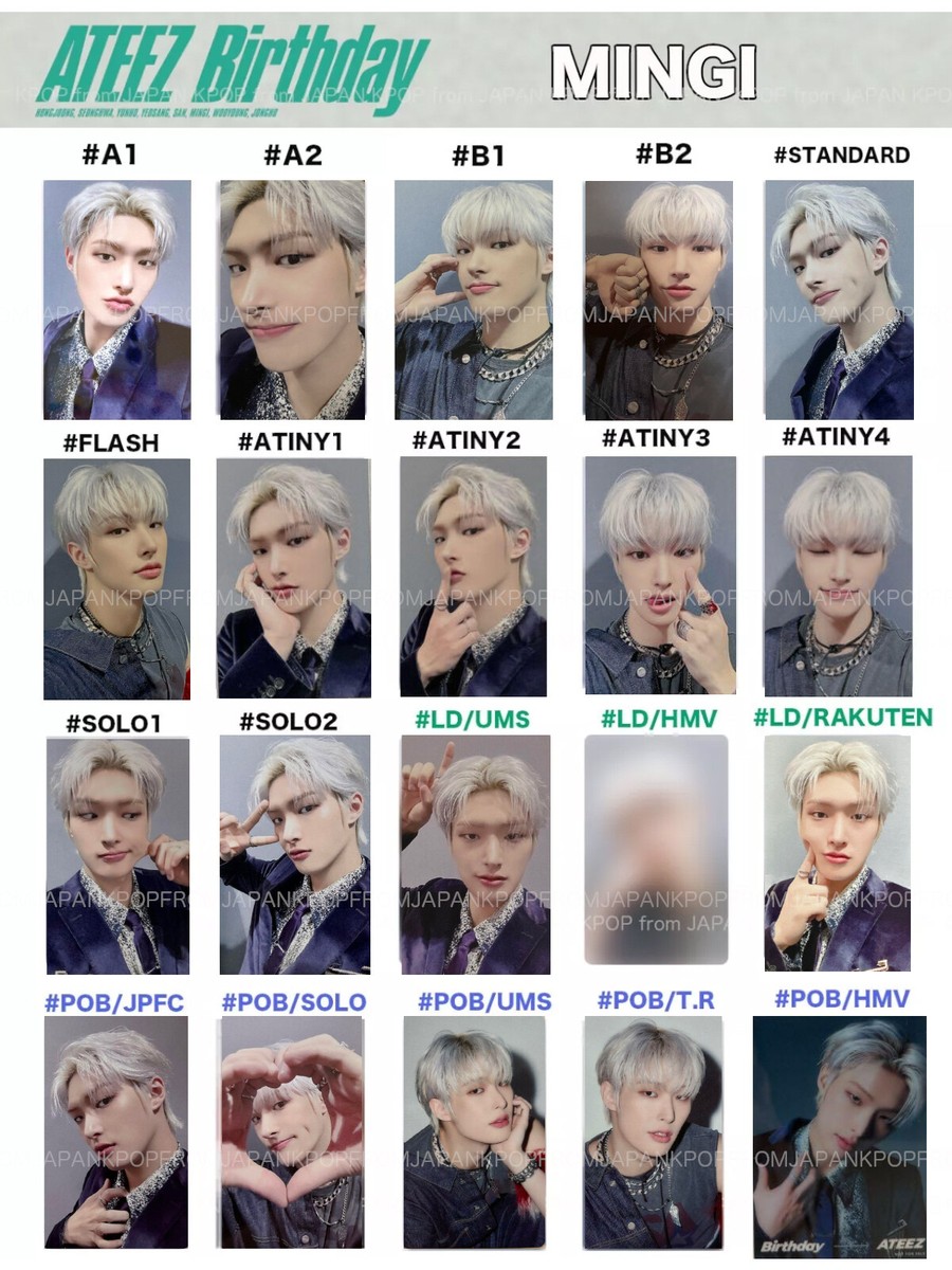 MINGI ATEEZ Birthday JAPAN POB LUCKY DRAW ALBUM PHOTOCARD ATINY
