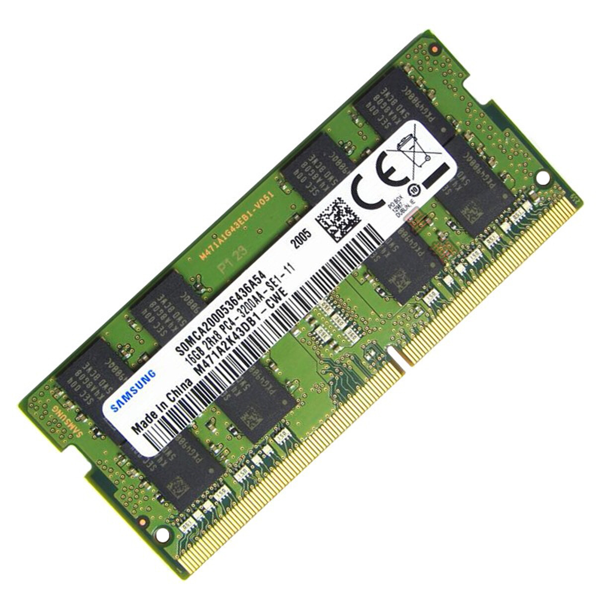 Samsung 16GB 3200MHz DDR4 SODIMM RAM PC4-25600 260-Pin 1.2V 2Rx8