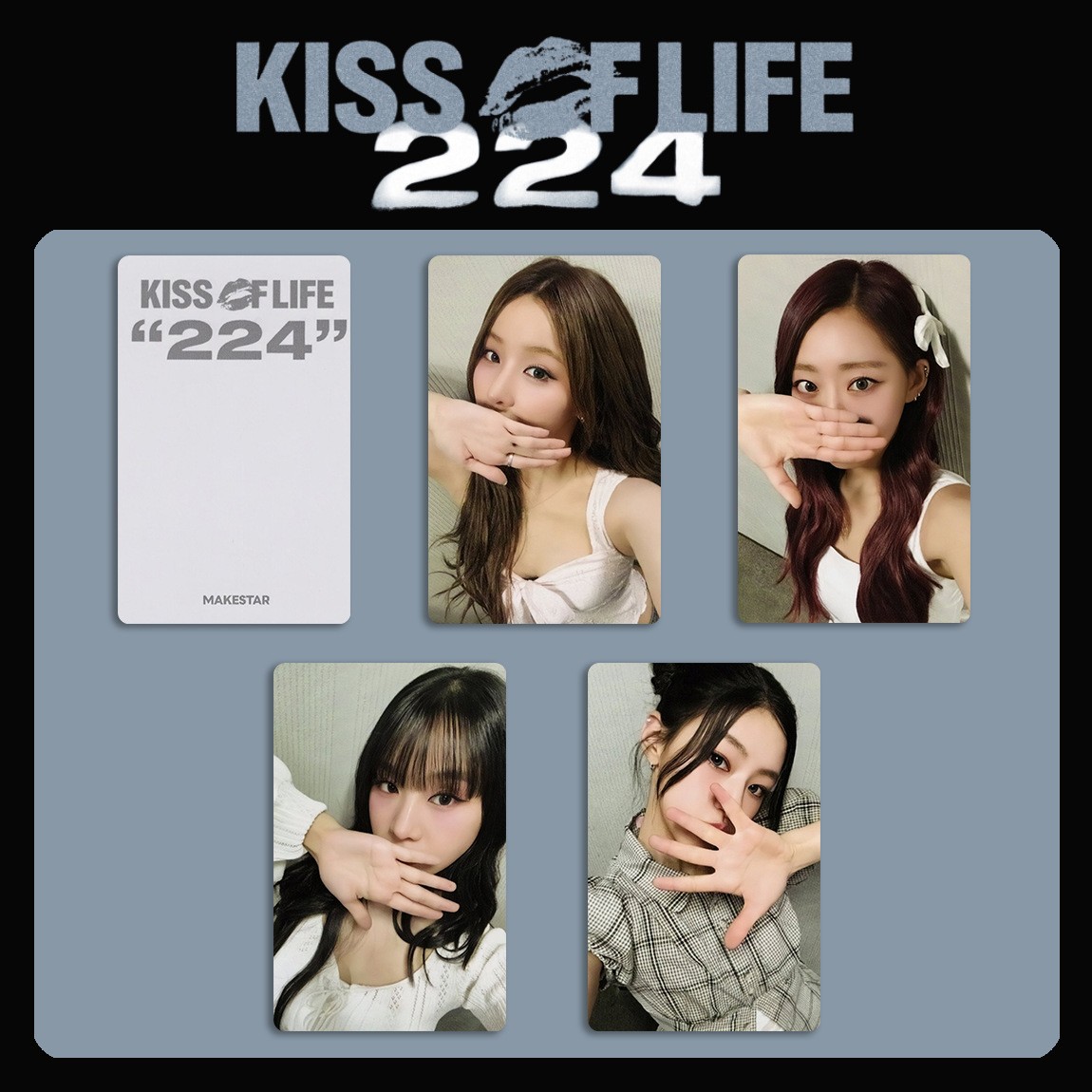 4pcs/set KISS OF LIFE 224 Album K4 Withmuu Self Made Photocard